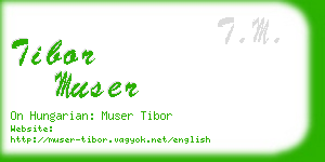 tibor muser business card